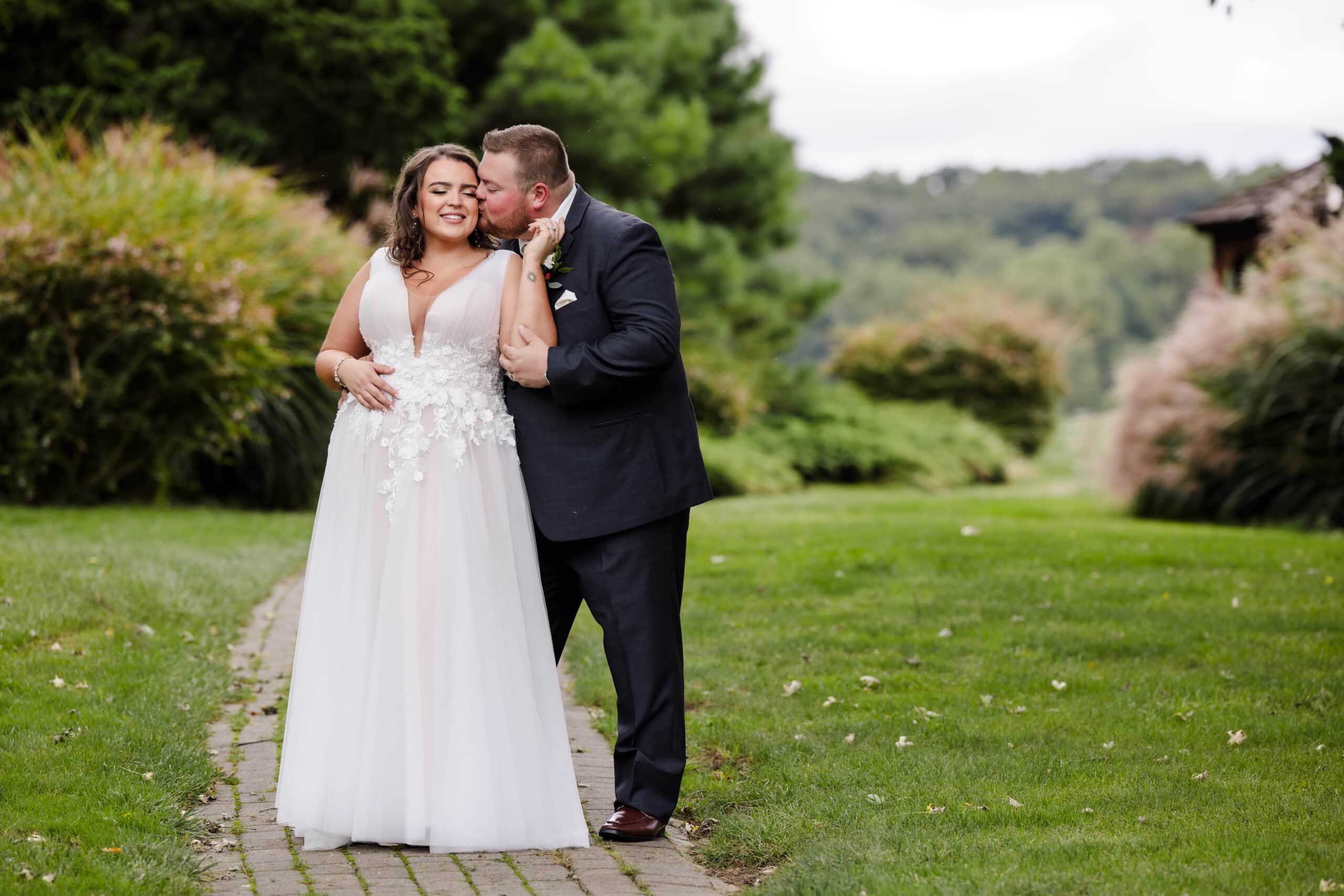 Emily and Darren together on their wedding day at Downingtown Country Club.