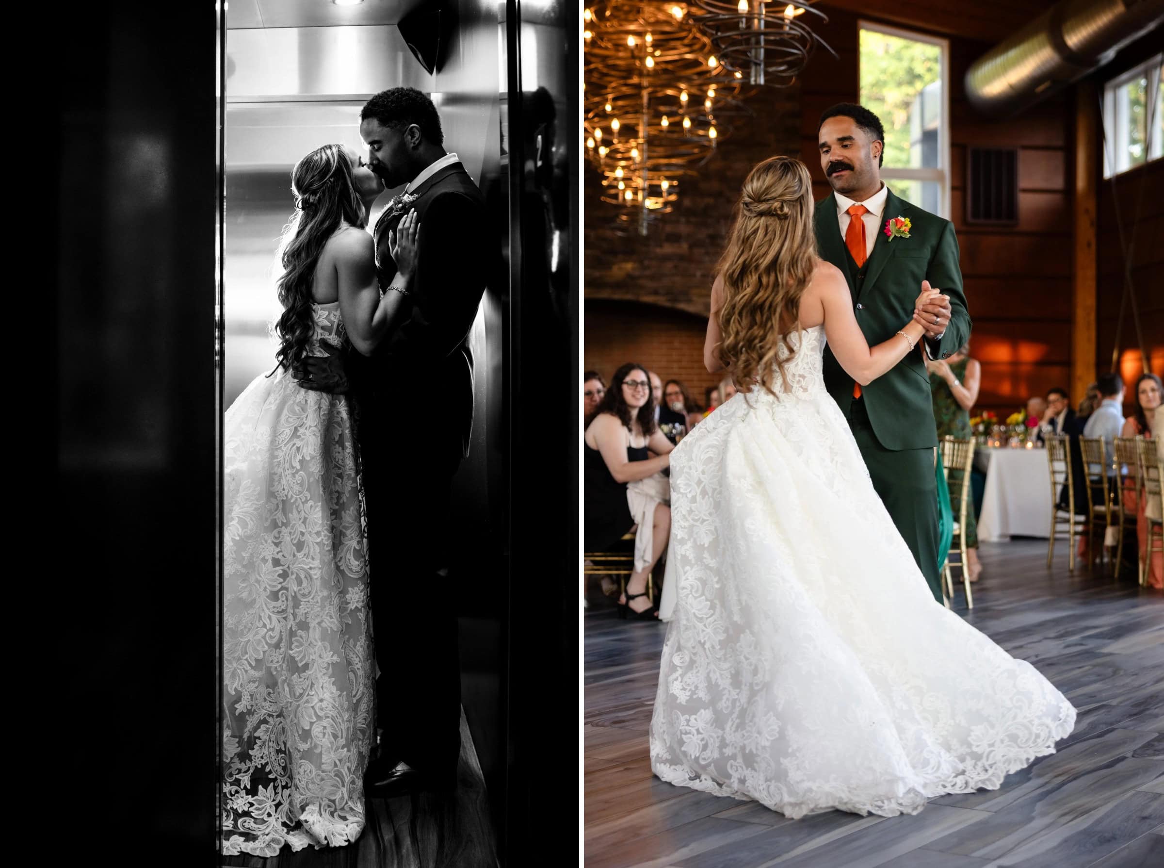 Bride and groom embrace in an intimate moment, framed by a doorway or architectural opening. &mdash; Wedding at Landmark Tavern at Stonehouse, Warren, NJ