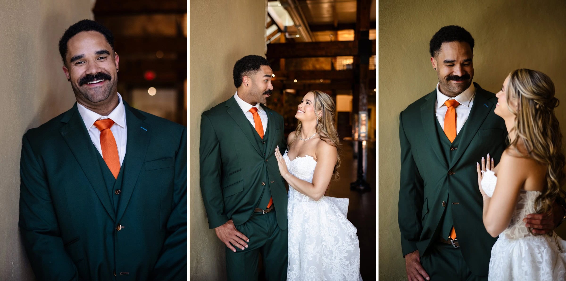 Man smiling at camera in formal indoor setting &mdash; Wedding at Landmark Tavern at Stonehouse, Warren, NJ